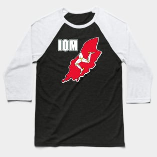 Isle of Man Manx Flag 3 Legs Baseball T-Shirt